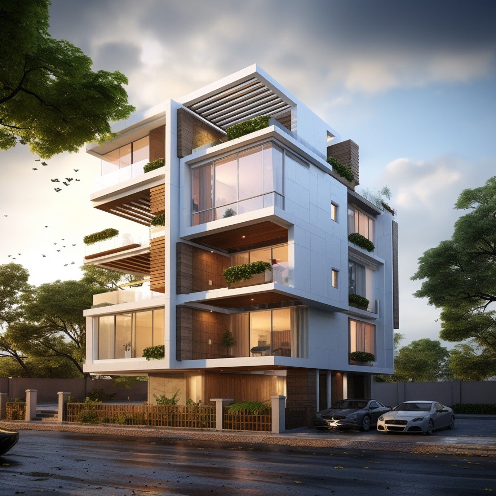 Modern architectural building